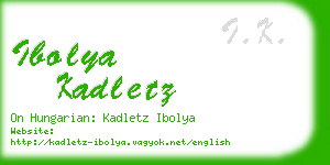 ibolya kadletz business card